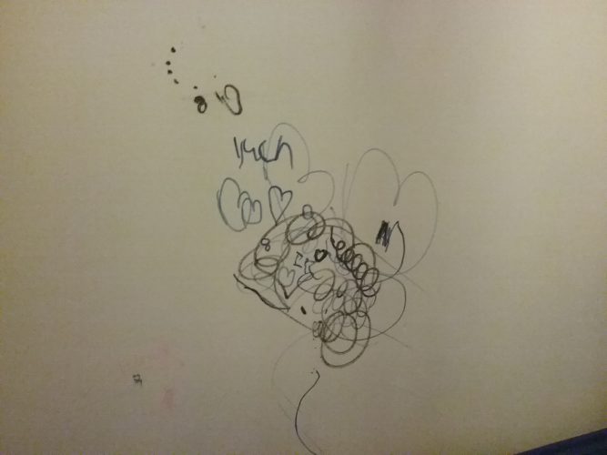 Banksy's bedroom wall